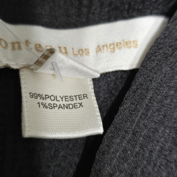 🤩Host Pick❤️NWT Monteau Los Angeles Black Wrap Crop Top Women's Size Small - Picture 9 of 9